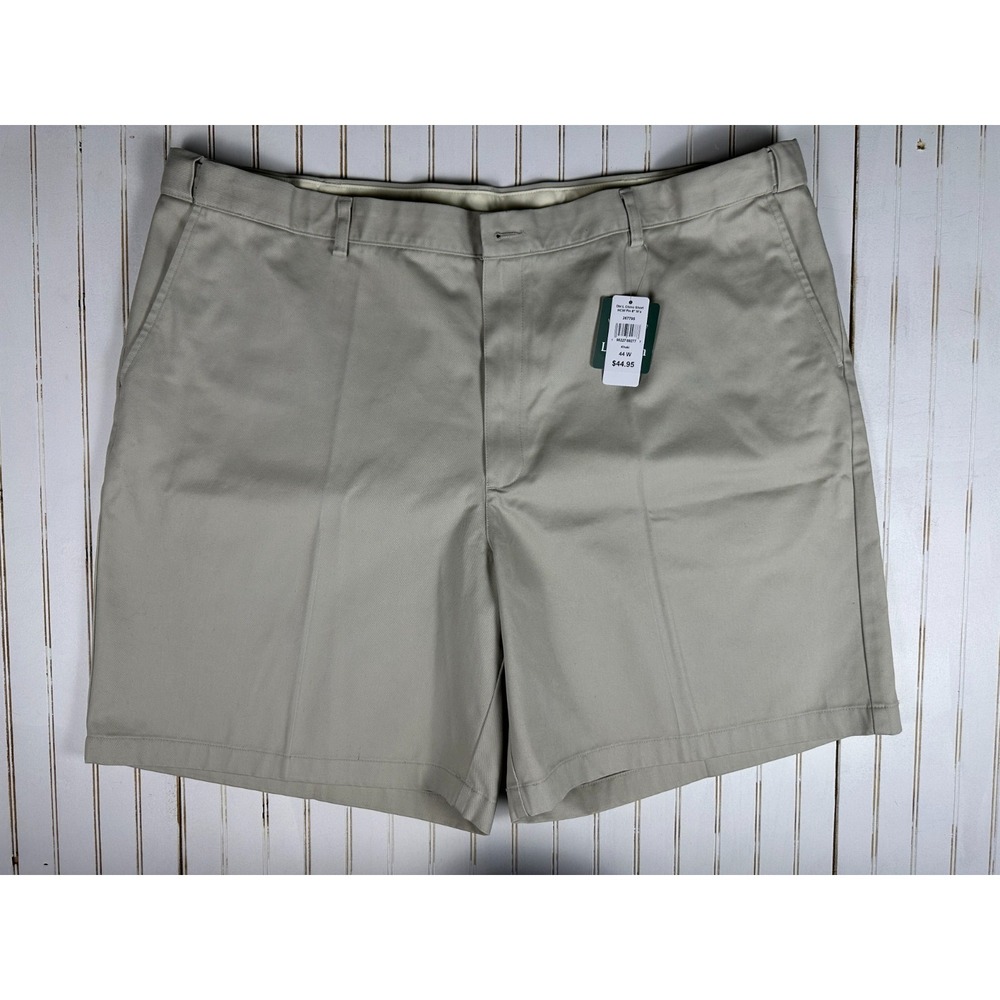 L.L. Bean Comfort Waist Chino Shorts Mens 44 Khaki 8" Inseam NWT Stretch